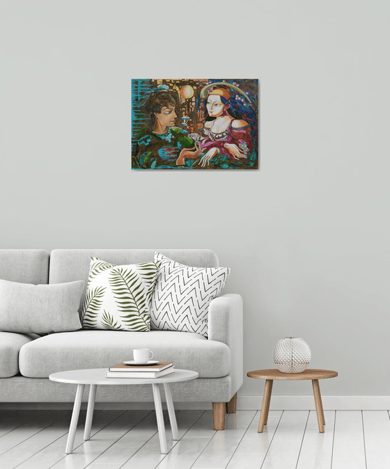 Love confession (50x70cm, oil painting, modern art, ready to hang)