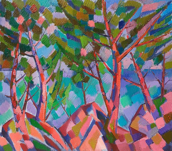 Trees among the rocks