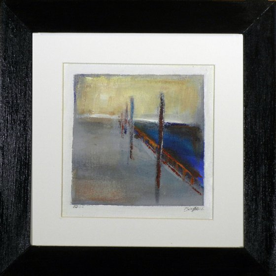 Small Framed Painting BJ05 Abstract Boardwalk
