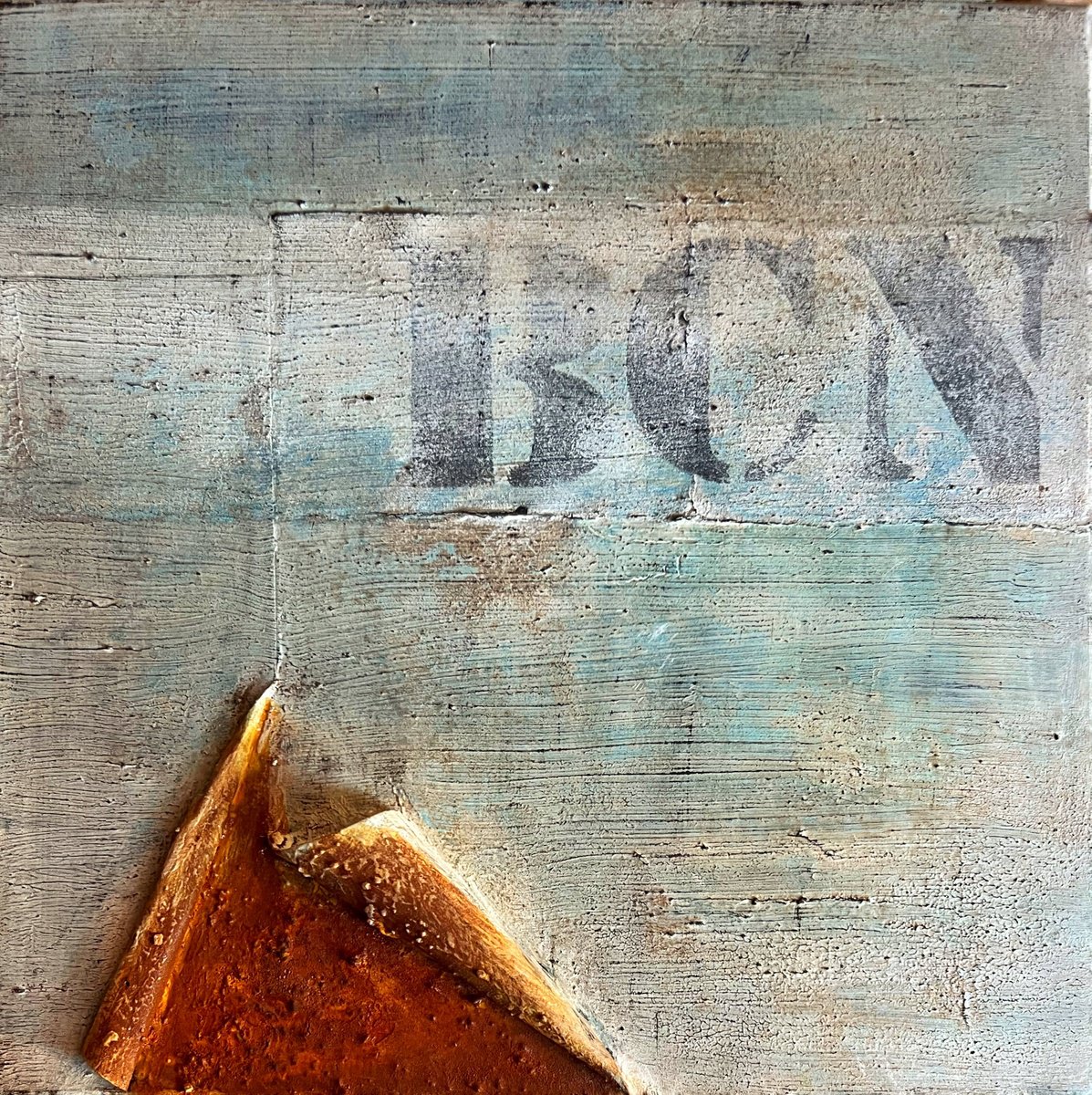 Abstract Painting By Sergio Aranda, 16 X 16", Bcn Wall Serie Iii, Original Artwork