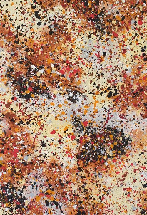Modern J. Pollock style acrylic by M.Y. by Max Yaskin