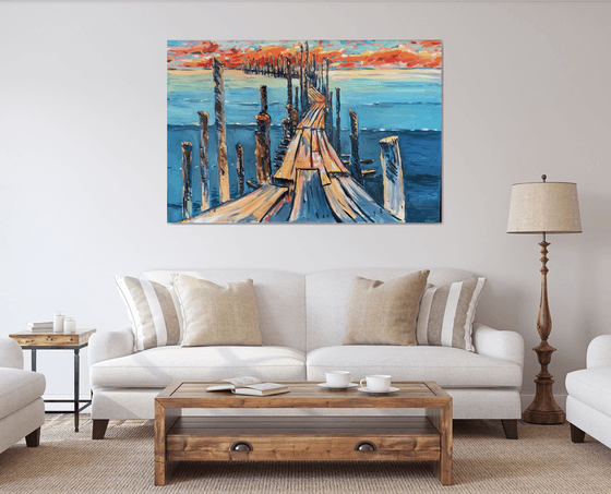 Pier to infinity, 150 x 100