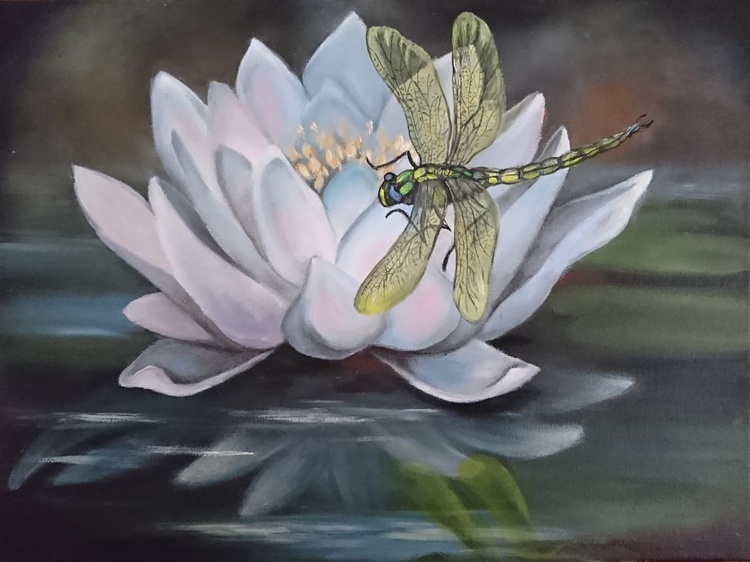 Water Lily Oil Painting By Teodora Mitova Tea Artfinder