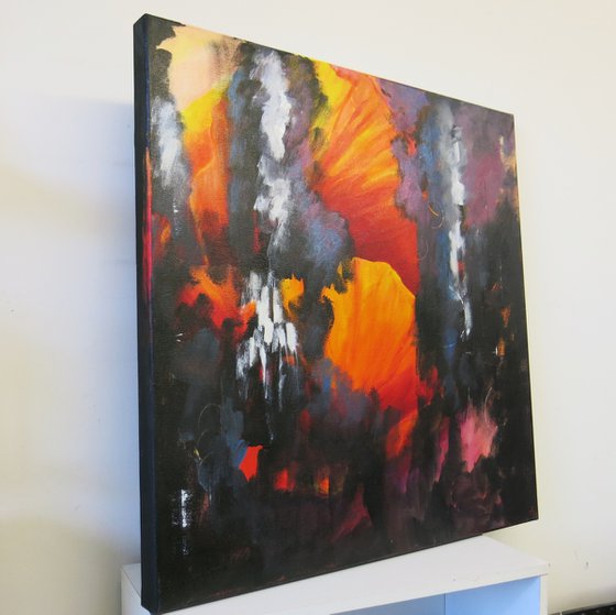 Black, red, orange