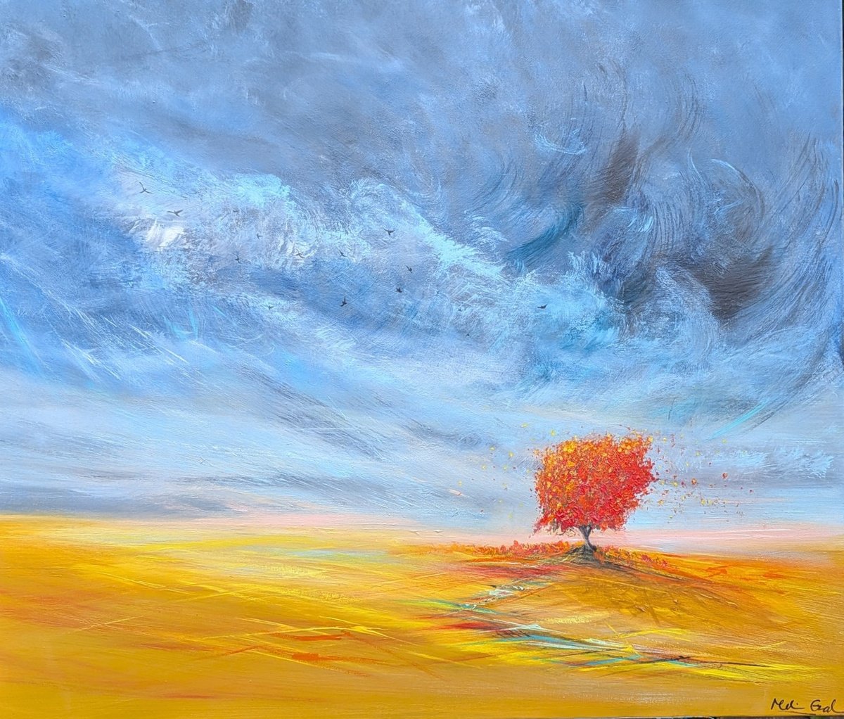 Solitary Blaze By Mel Graham, 28 X 24, Artwork For Sale On Artfinder