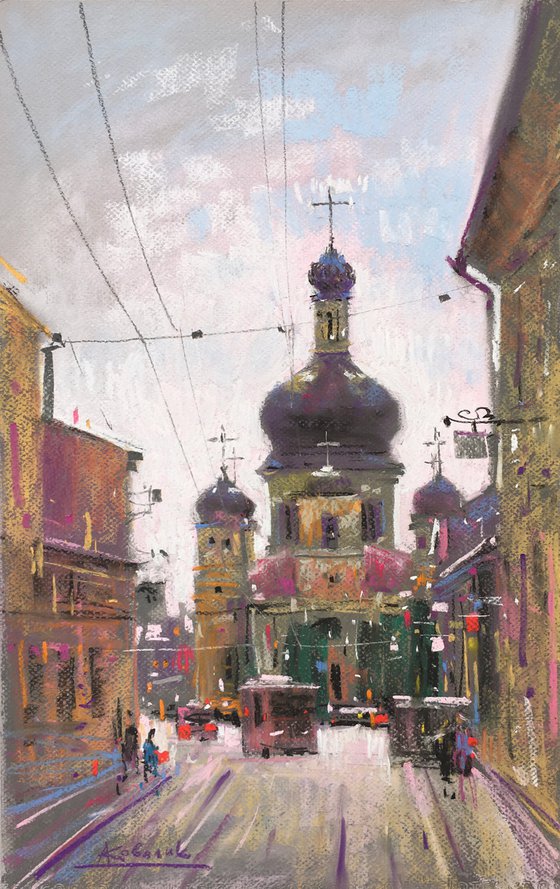 City landscape in old city Chernivtsi