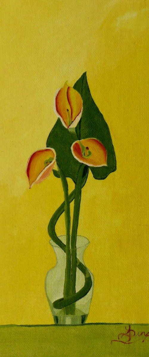 Yellow Ikebana by Dunphy Fine Art