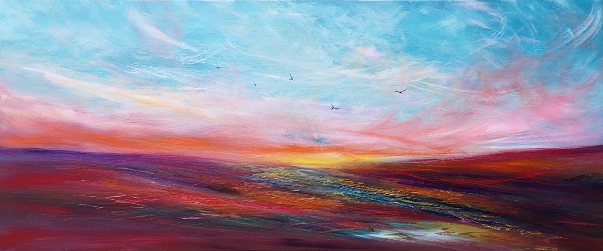 Dawn of a New Day - landscape, emotional, panoramic by Mel Graham