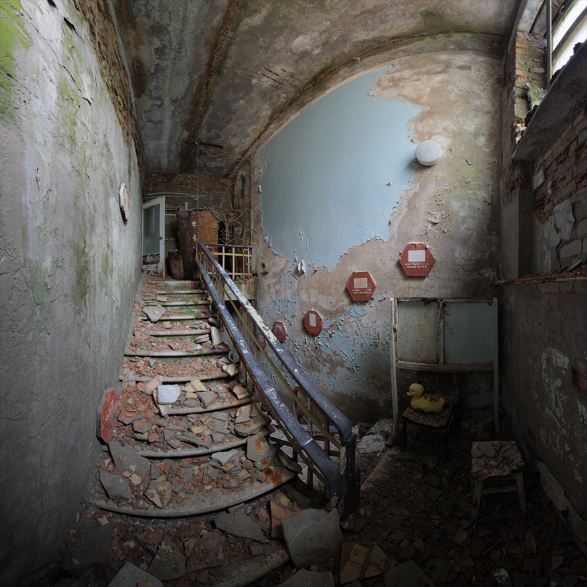 Photorealistic Photograph , #31. Kindergarten Staircase 1 By Stanislav Vederskyi, 40 X 40, Artwork For Sale On Artfinder
