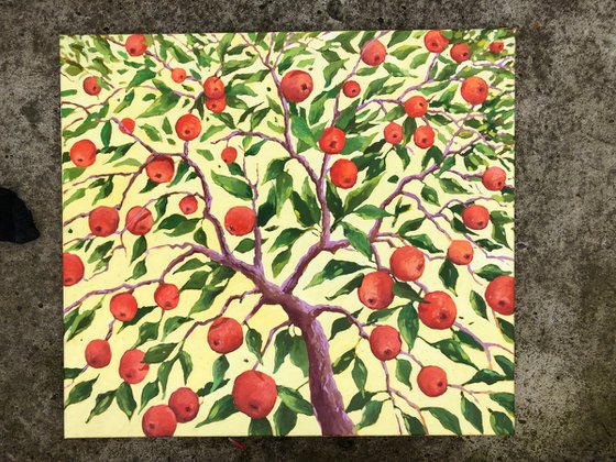 Tree with red apples
