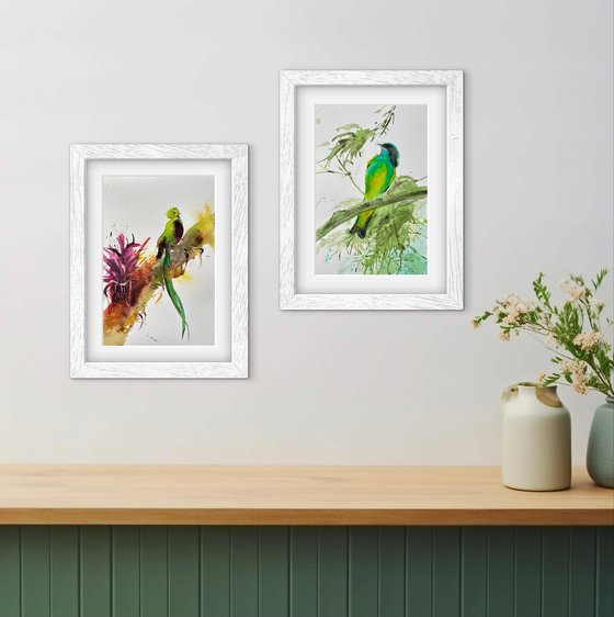 Aqua: Sacred Bird and Green Bird