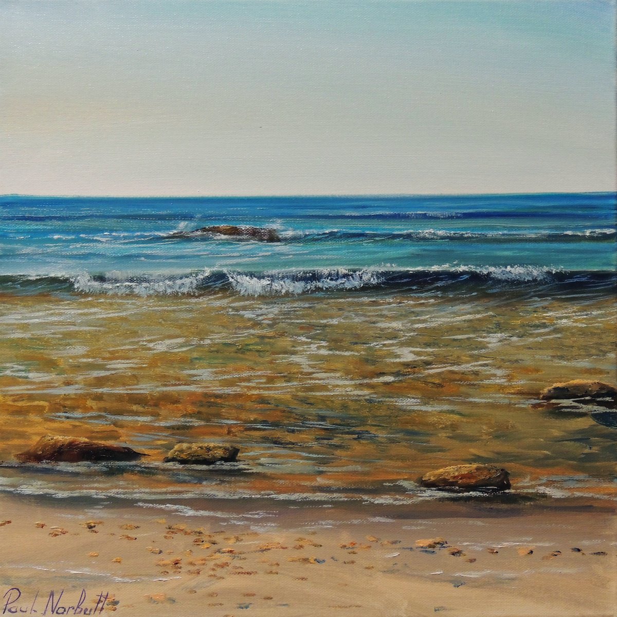 The Sea At Rest By Paul Narbutt, 16 X 16, Artwork For Sale On Artfinder