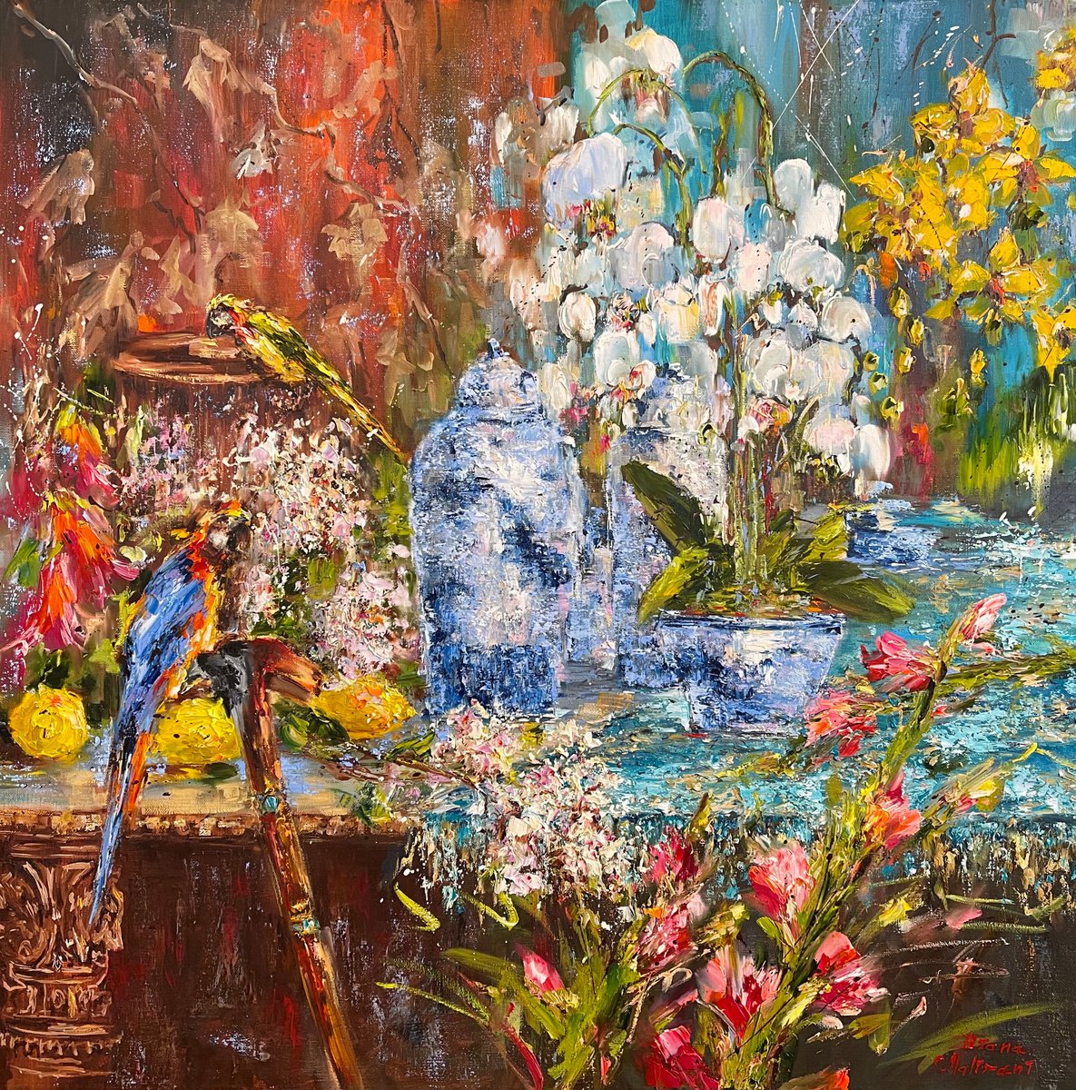Still Life with Chinese Porcelain by Diana Malivani