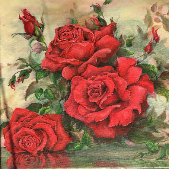 Mistery red roses