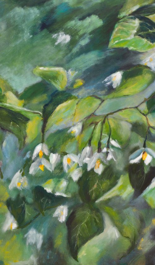 Branch of Snowbells by Liudmila Pisliakova