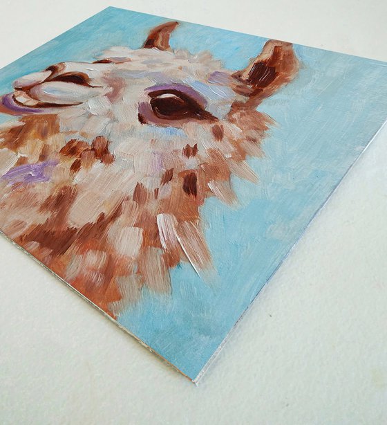 Cheerful Llama Painting