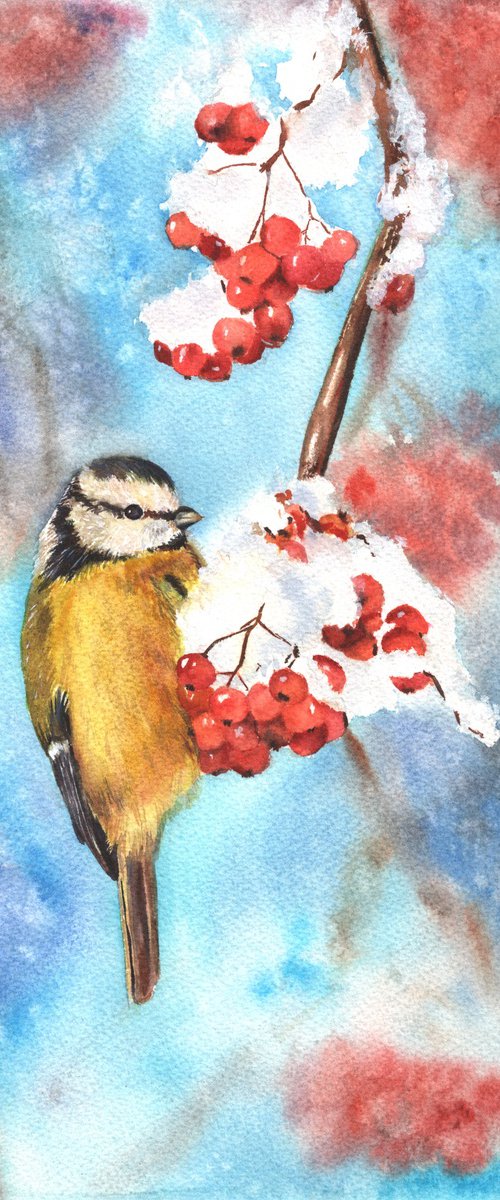 Titmouse and Rowan by Maryna Boiko