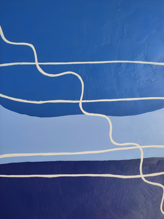 Zen Minimalism. Blue Stones