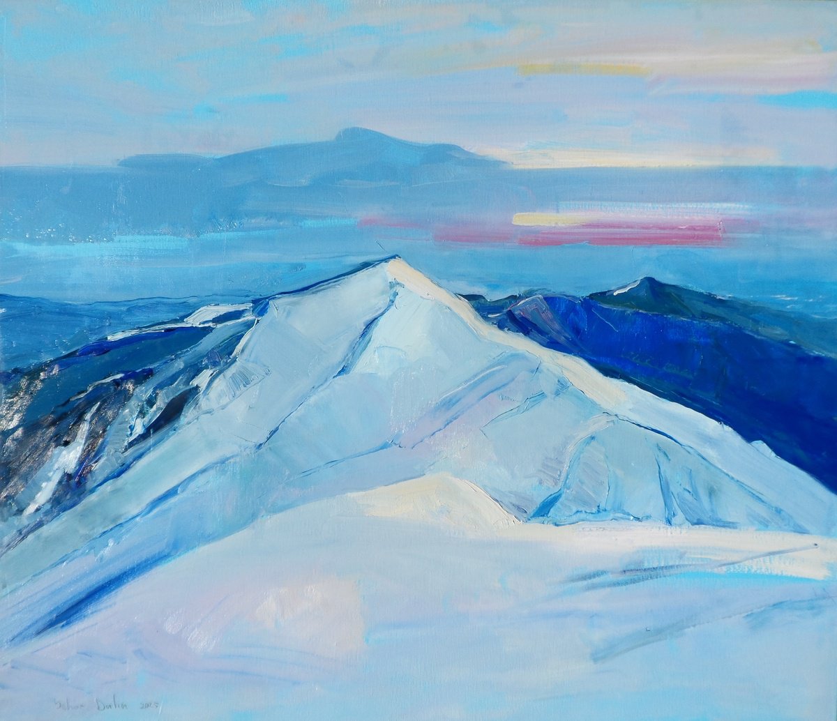 Mountains In Winter By Yehor Dulin, 28 X 24, Artwork For Sale On Artfinder