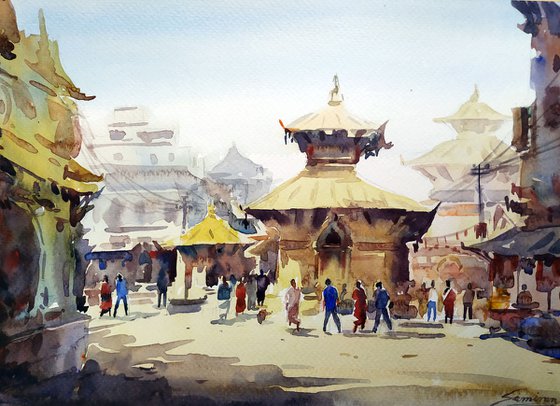 Temples & Street in Kathmandu