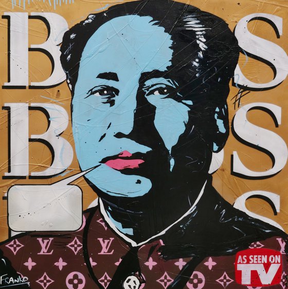 Like a Boss 100cm x 100cm Mao Zedong Urban Pop Art