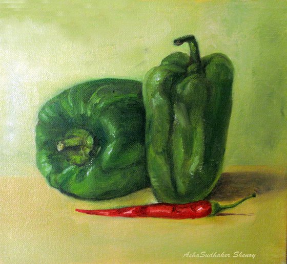 Still life with peppers