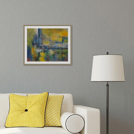 Transcendent Light, modern abstract painting, oil canvas, original art painting, 50x60 cm