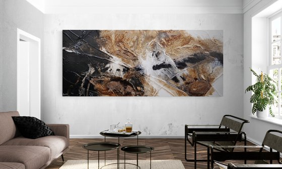 Honeycomb Ascent 240cm x 100cm Textured Abstract Art