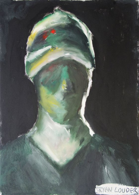 Army Man Figure 9x12 Oil On...