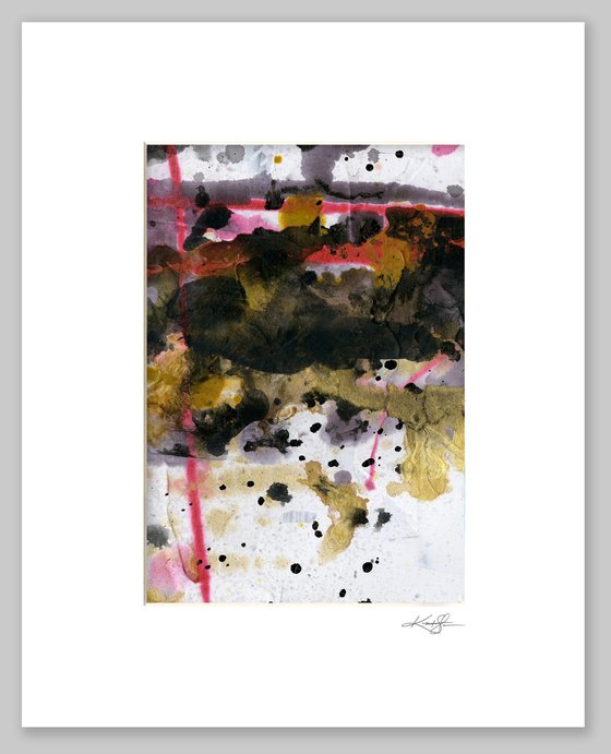 A Moment In Forever Collection 2 - 3 Abstract Paintings in mats by Kathy Morton Stanion