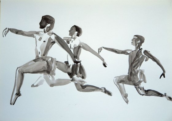 In the race for the lost  time / 42 x 29.7 cm