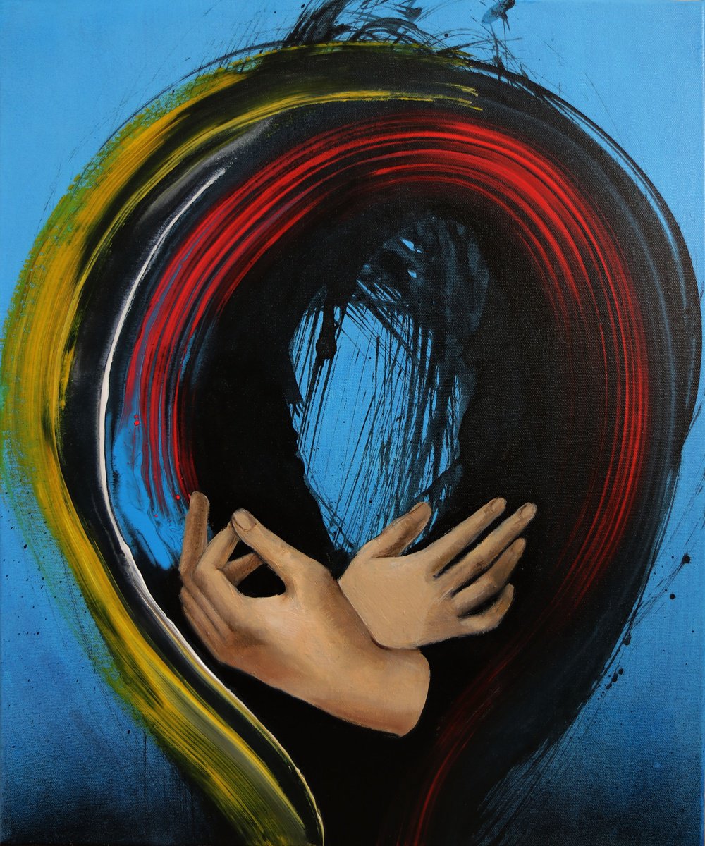 Surrealistic Oil Painting , Holy Face By Anzhelika Klimina, 20 X 24, Artwork For Sale On Artfinder