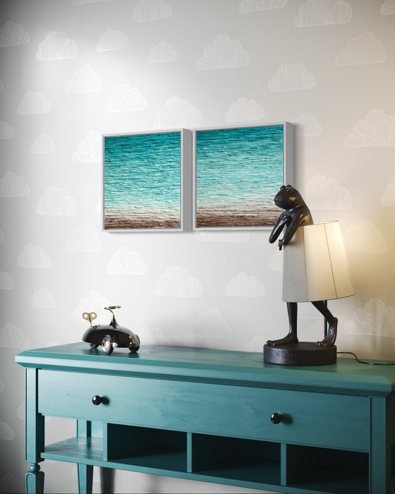 Coastal Calm Diptych