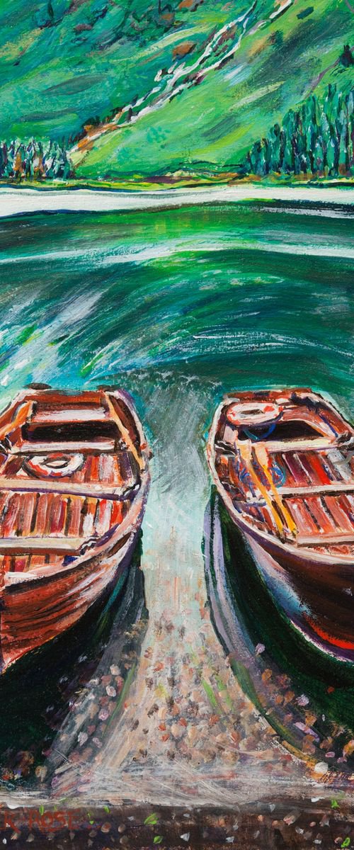 BUTTERMERE BOATS by Diana Aungier-Rose