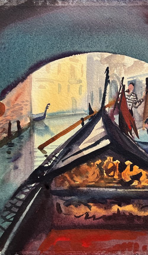 Under the Venice Bridge by Natalia Veyner