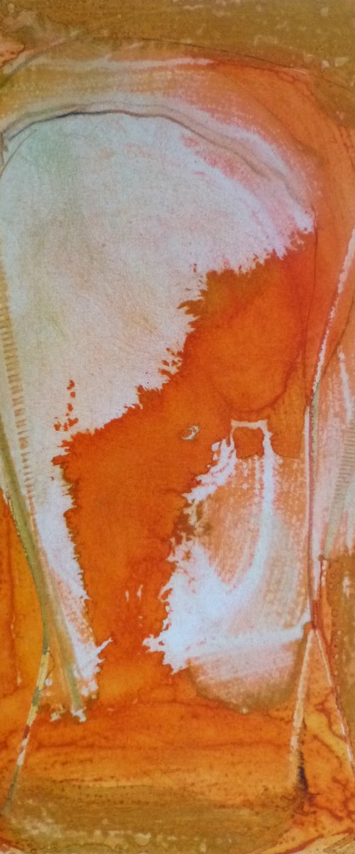 The Orange Abstract, 29x41 cm - ESA4 by Frederic Belaubre