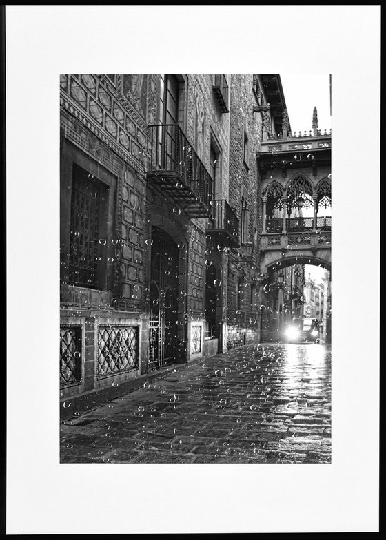 " Rain. Old city. Barcelona "  Limited Edition 1 / 15