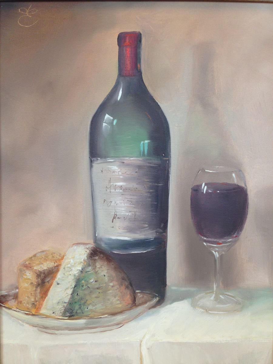 Cheese and wine by Dmytro Yeromenko