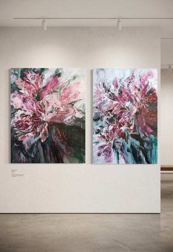 "Spring blossom" . Diptych