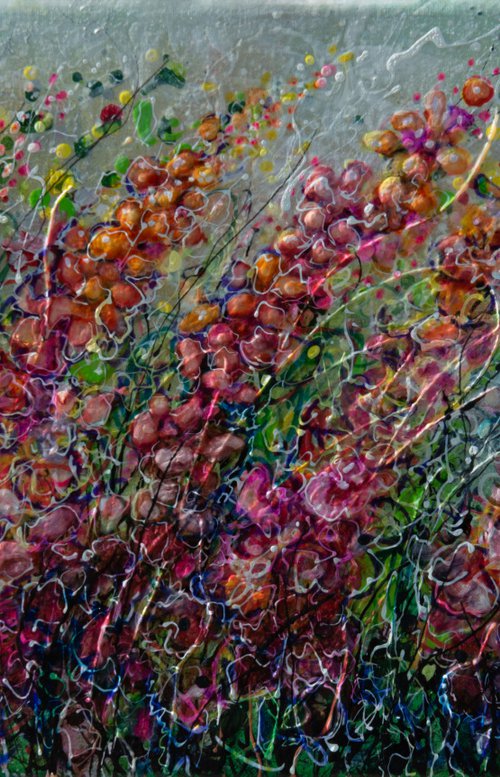 Nothing Else But Miracles -  Abstract Original Painting, inspired by Jackson Pollock by Lena Owens at OLena Art