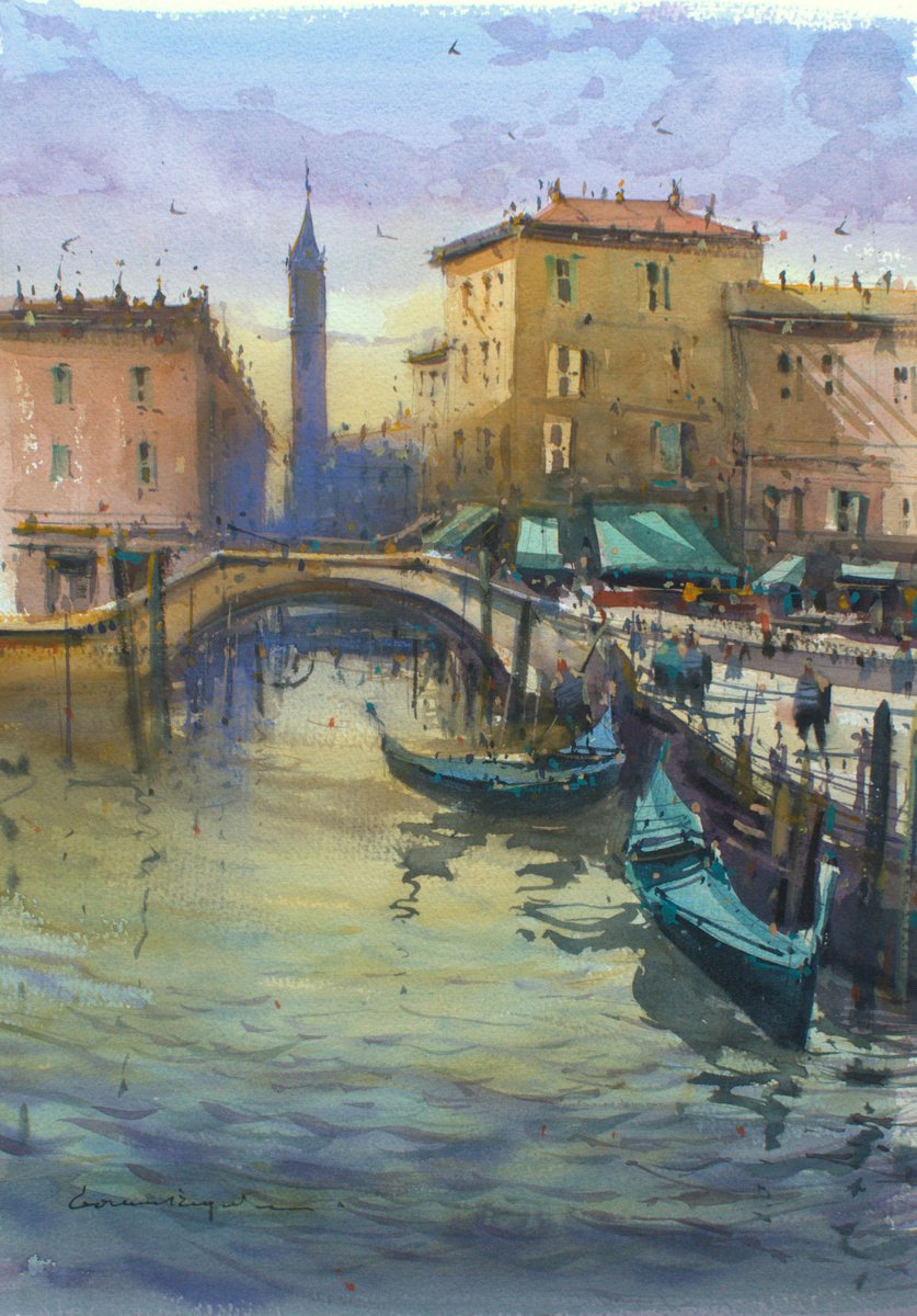 Twilight in Venice by Eugeniu Gorean
