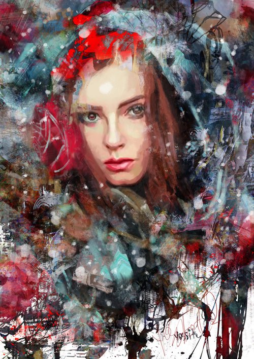 snow in the garden by Yossi Kotler