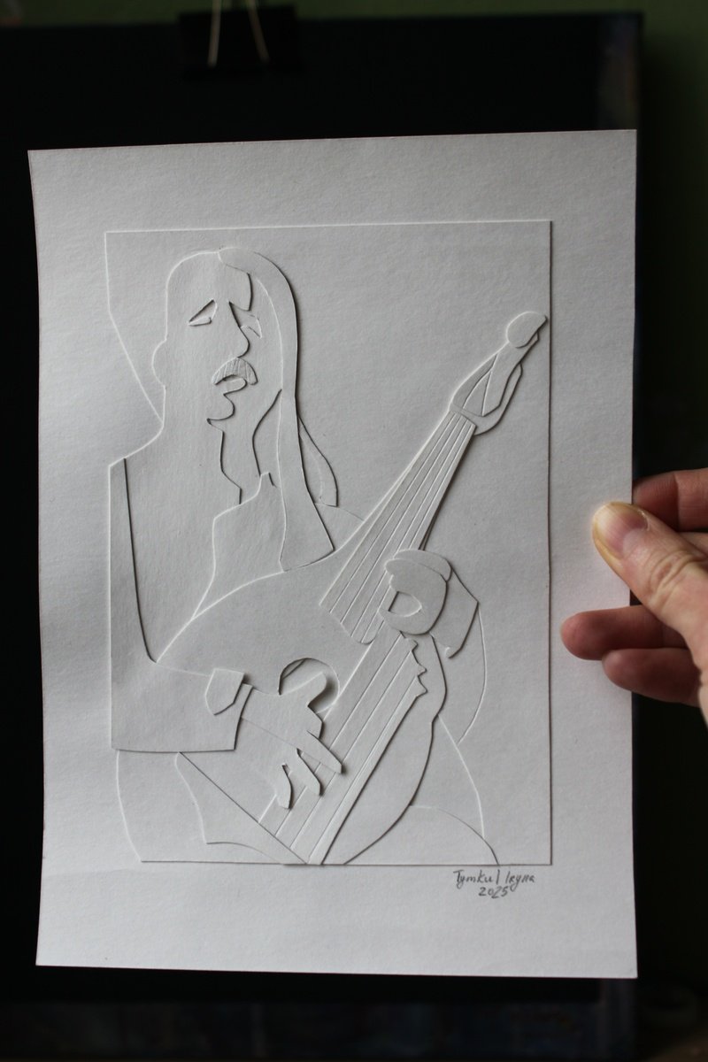 Portrait Collage By Iryna Tymkul, 6 X 8, Kobzar Taras, Original Artwork