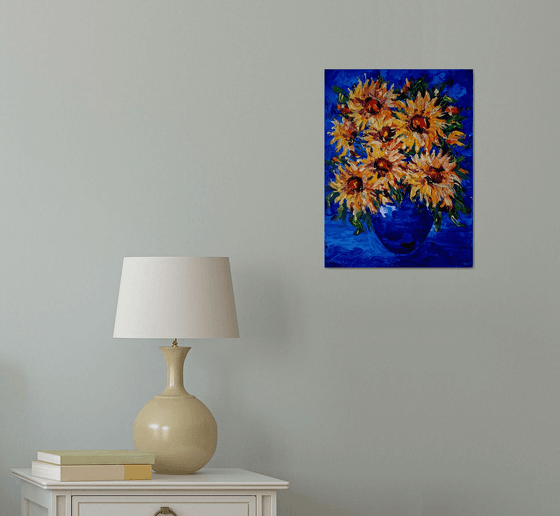 Still life with sunflowers