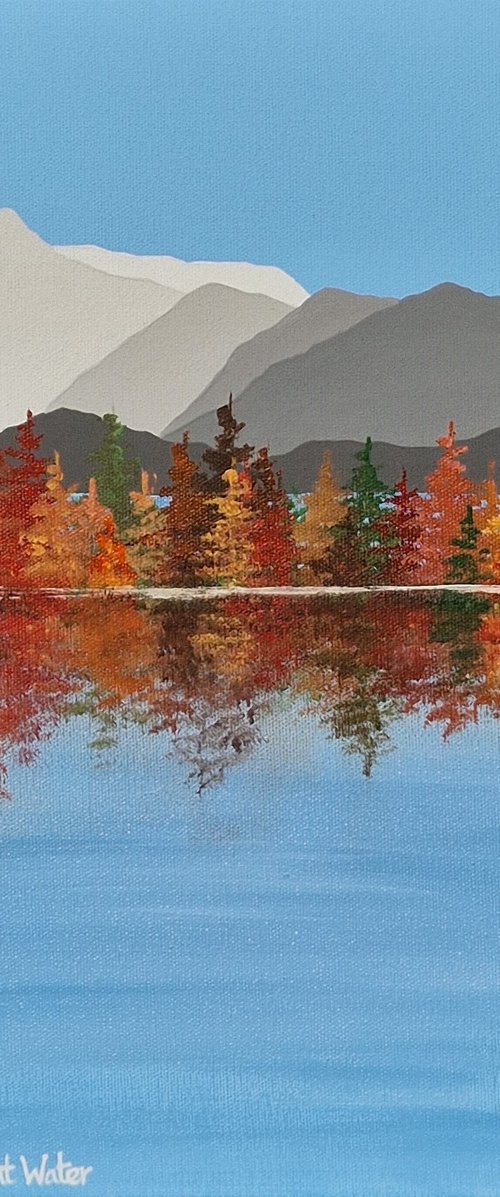 Autumn reflections on Derwent Water, The Lake District by Sam Martin