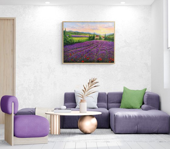 Purple lavender field