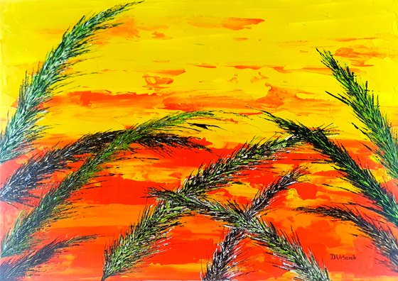 Grass In Yellow Color