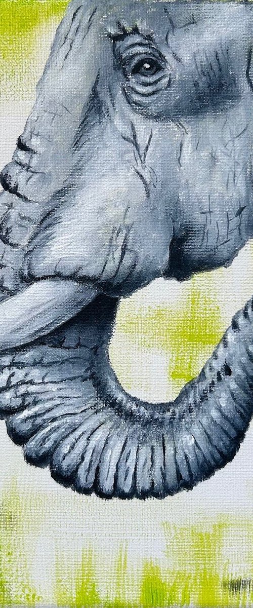 Elephant Green by Sabrina’s Art