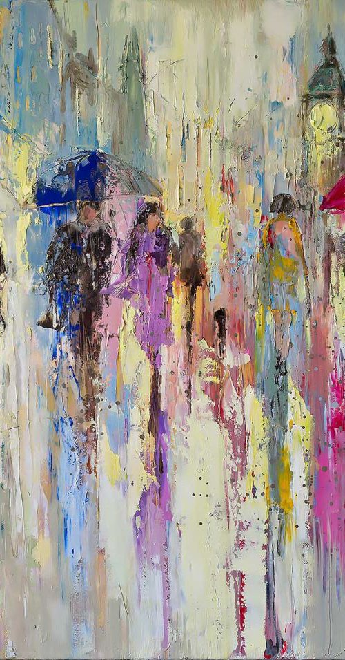 'London Rainy Street' by Ewa Czarniecka