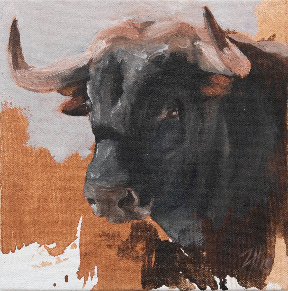Toro Head Negro (study 17) by Zil Hoque